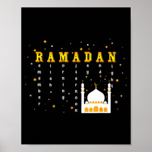 Remember Allah Ramadan Mubarak Kareem  Poster