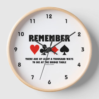 Remember At Least A Thousand Ways To Die At Bridge Clock