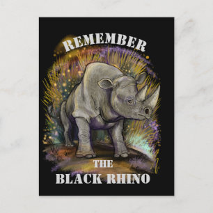 Remember Black Rhino Postcard