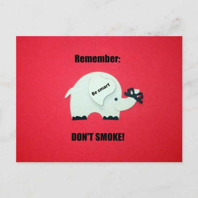 Remember: Don't Smoke! Postcard (Front)