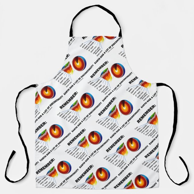 Remember: Earth Has A Lot Of Discontinuity Humour Apron (Front)