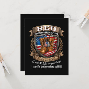 Remember Everyone Deployed Military Red Friday Invitation