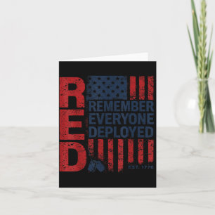 Remember Everyone Deployed Military Support Card