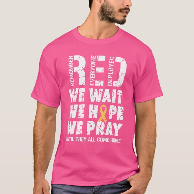 Remember Everyone Deployed Red Friday Military Ret T-Shirt (Front)