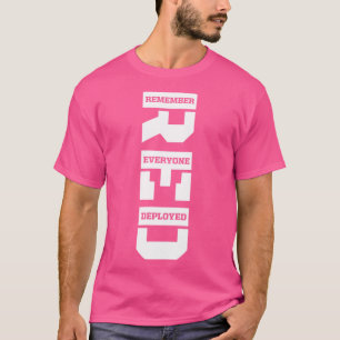 Remember Everyone Deployed RED Friday Vertical Whi T-Shirt