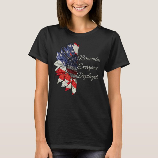 Remember Everyone Deployed-Wear Red on Friday Mili T-Shirt (Front)
