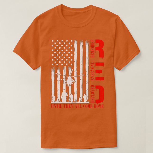 Remember Everyone Veteran Deployed RED Friday (104 T-Shirt (Design Front)