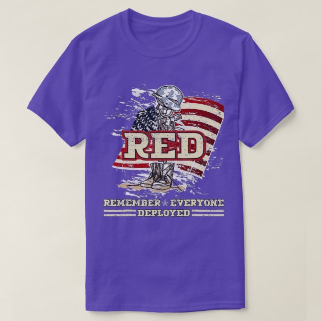 Remember Everyone Veteran Deployed RED Friday 1 (2 T-Shirt (Design Front)