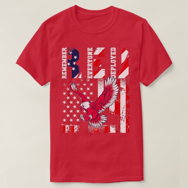 Remember Everyone Veteran Deployed RED Friday (73) T-Shirt (Design Front)