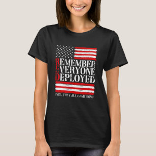 Remember Everyone Veteran Deployed RED Friday Retr T-Shirt