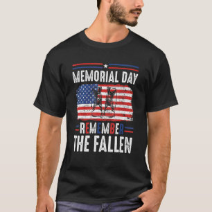 Remember Fallen Heroes Poppy Memorial Day Veteran  T-Shirt