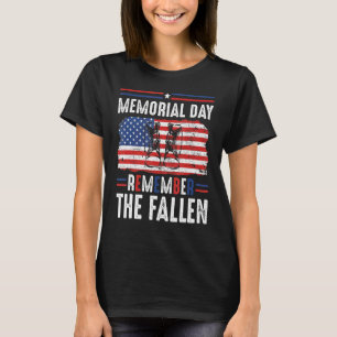 Remember Fallen Heroes Poppy Memorial Day Veteran  T-Shirt