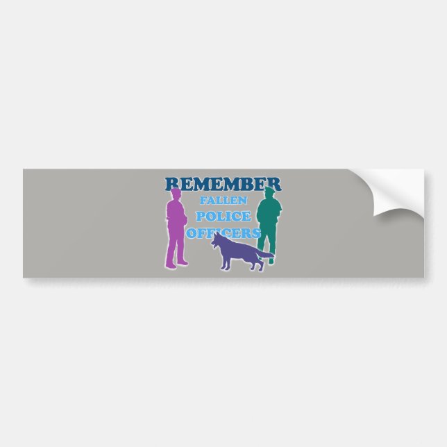 REMEMBER Fallen Police Officers Bumper Sticker (Front)