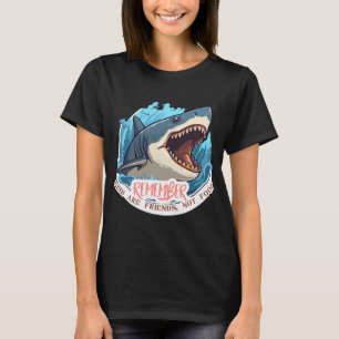 Remember Fish Are Friends Environmental Illustrati T-Shirt