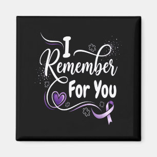 Remember for purple ribbon support alzheimer magnet