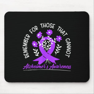 Remember For Those Cannot Flower Ribbon Alzheimer Mouse Mat