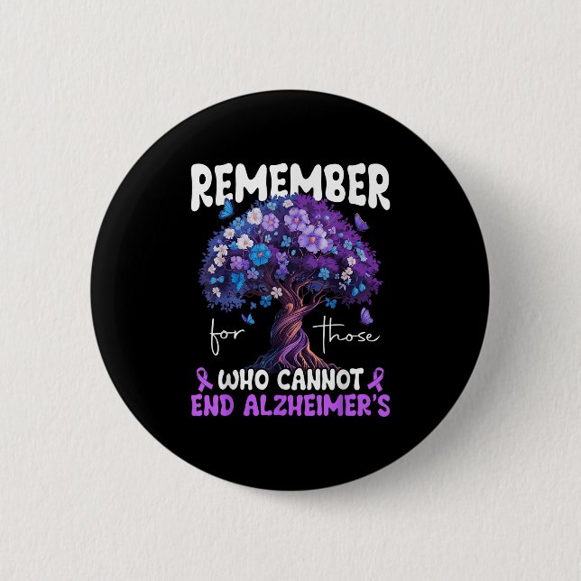 Remember For Those Who Cannot Dementia Heimer's Aw 6 Cm Round Badge (Front)