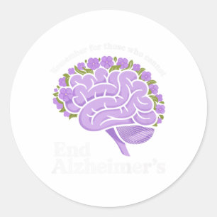 Remember For Those Who Cannot End Heimer’s Awarene Classic Round Sticker