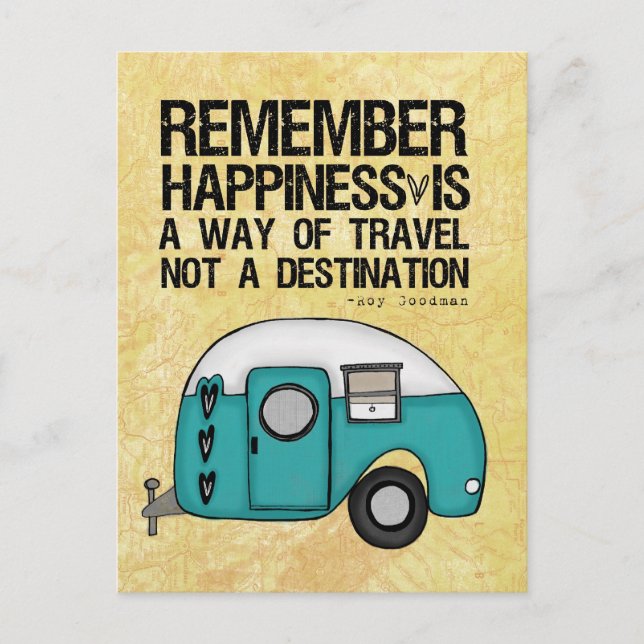 remember happiness postcard (Front)
