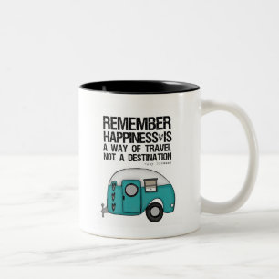 remember happiness Two-Tone coffee mug