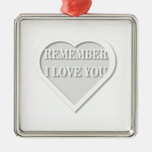 Remember I Love You Metal Tree Decoration