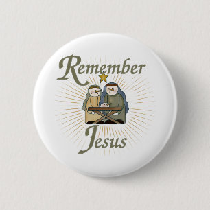 Remember Jesus 6 Cm Round Badge