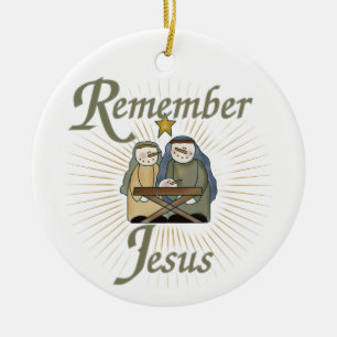 Remember Jesus Christmas Ornament