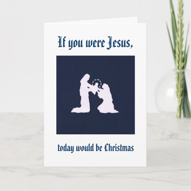 Remember Jesus on your birthday Holiday Card (Front)