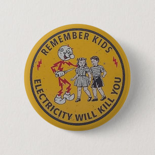 remember kids 6 cm round badge