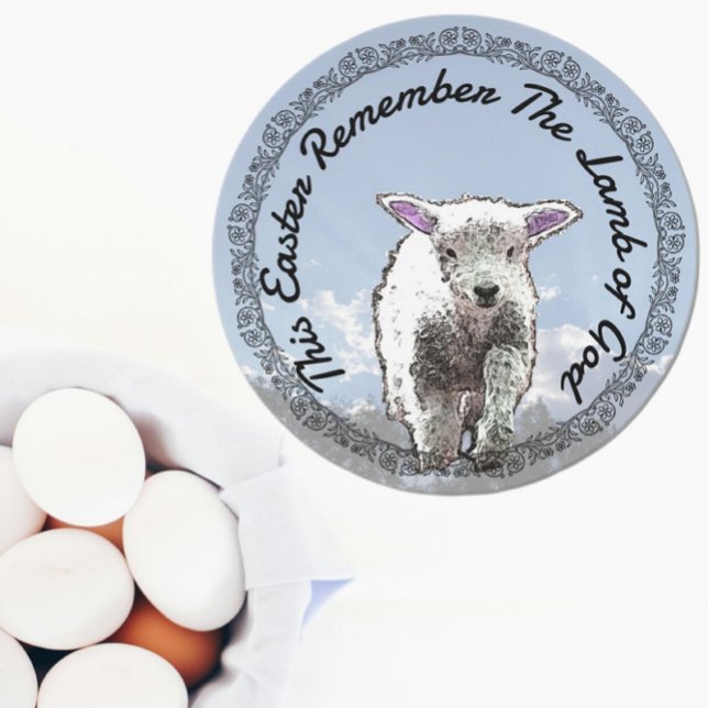 Remember Lamb of God Easter Digital Art on Sky Holiday Card (Creator Uploaded)