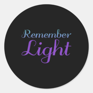 Remember Light, Mental Health Awareness Classic Round Sticker
