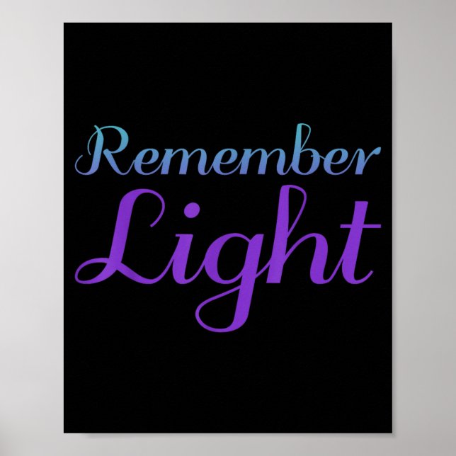 Remember Light Suicide Prevention Design Poster (Front)
