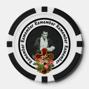 Remember Loved One Frame Circle Add Your Photo Poker Chips