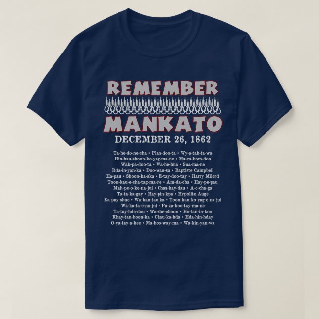 Remember Mankato Dakota Memorial  T-Shirt (Design Front)