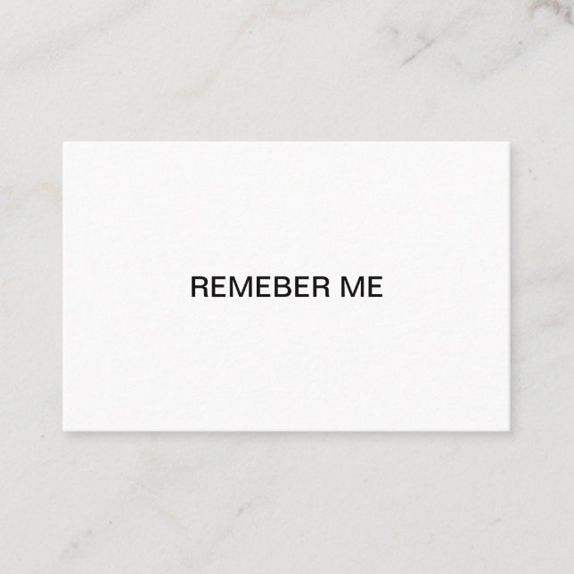 Remember Me Cards (Front)