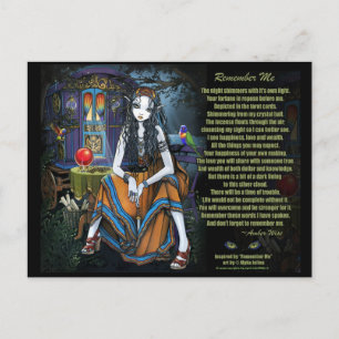 Remember Me Gypsy Fortune Teller Poem Postcard