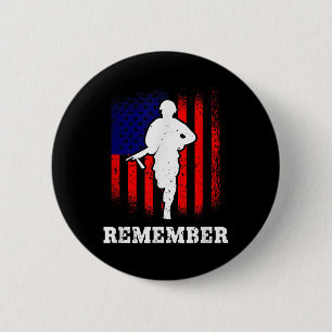 Remember Memorial Day 6 Cm Round Badge