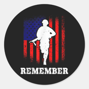 Remember Memorial Day Classic Round Sticker