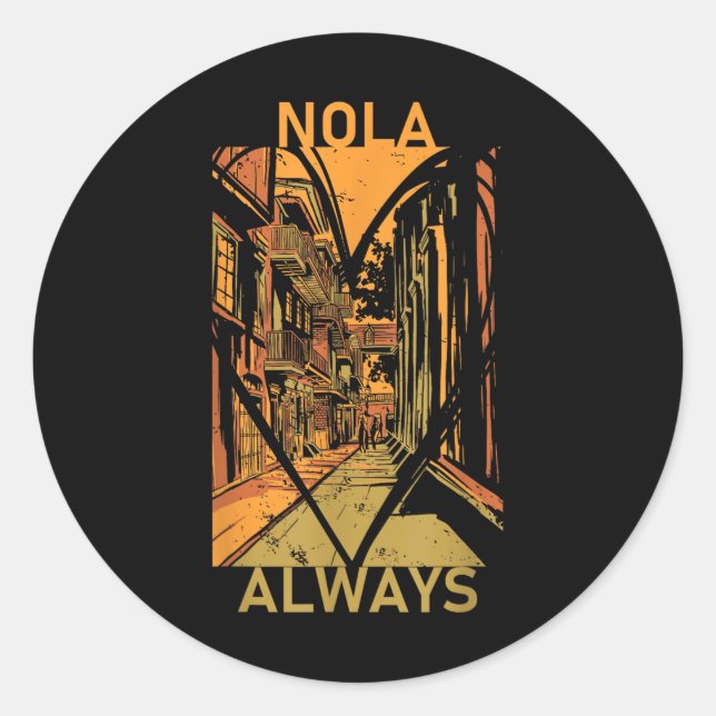 Remember Nola Never Forget New Orleans Always Supp Classic Round Sticker (Front)
