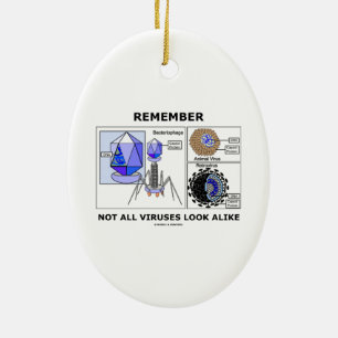 Remember Not All Viruses Look Alike Virology Ceramic Tree Decoration