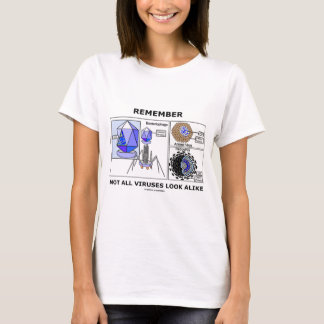 Remember Not All Viruses Look Alike (Virology) T-Shirt