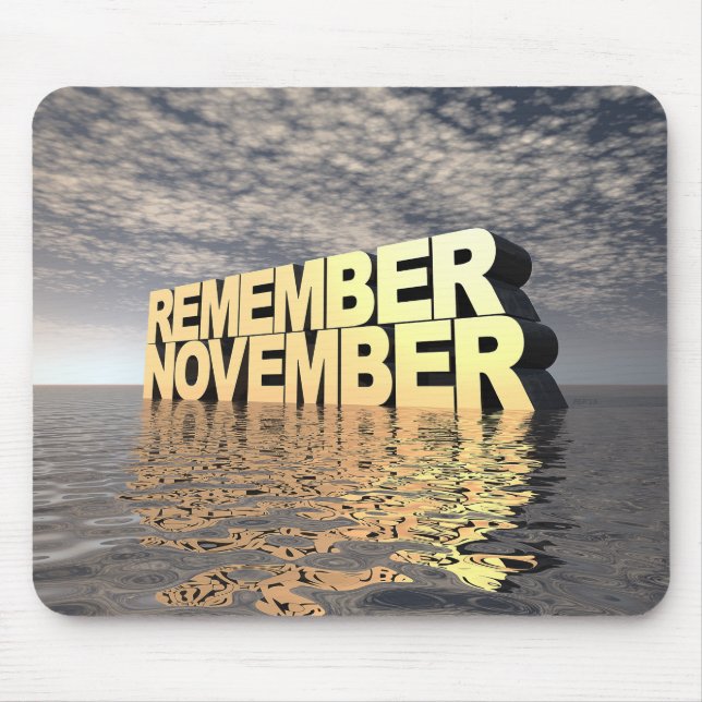 Remember November Mouse Mat (Front)