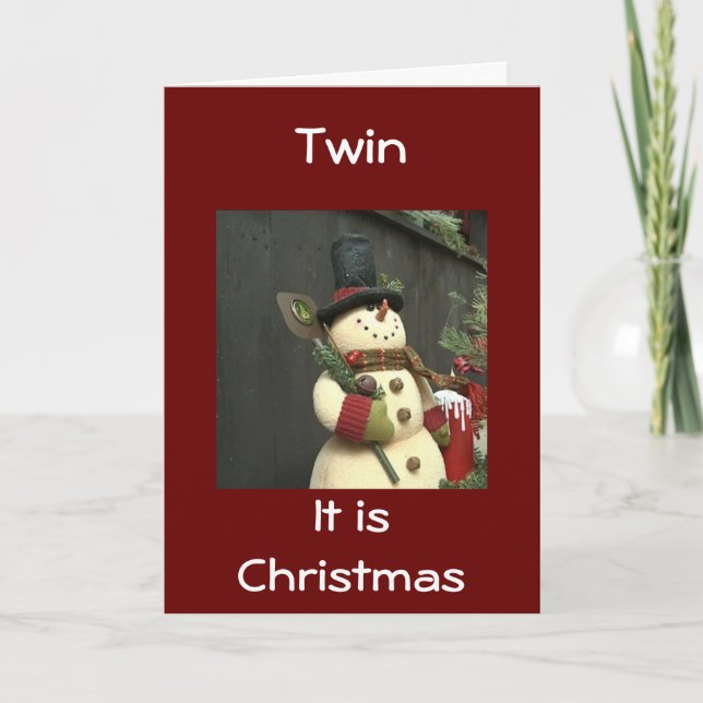REMEMBER OUR PAST CHRISTMASES TO MY TWIN HOLIDAY CARD (Front)