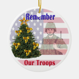 Remember Our Troops Holiday Ornament
