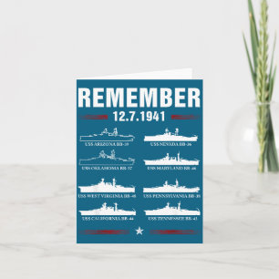 Remember Pearl Harbour Memorial Day Illustration Card