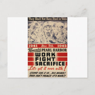 Remember Pearl Harbour Postcard