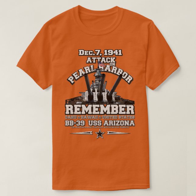Remember Pearl Harbour USS Arizona T-Shirt (Design Front)