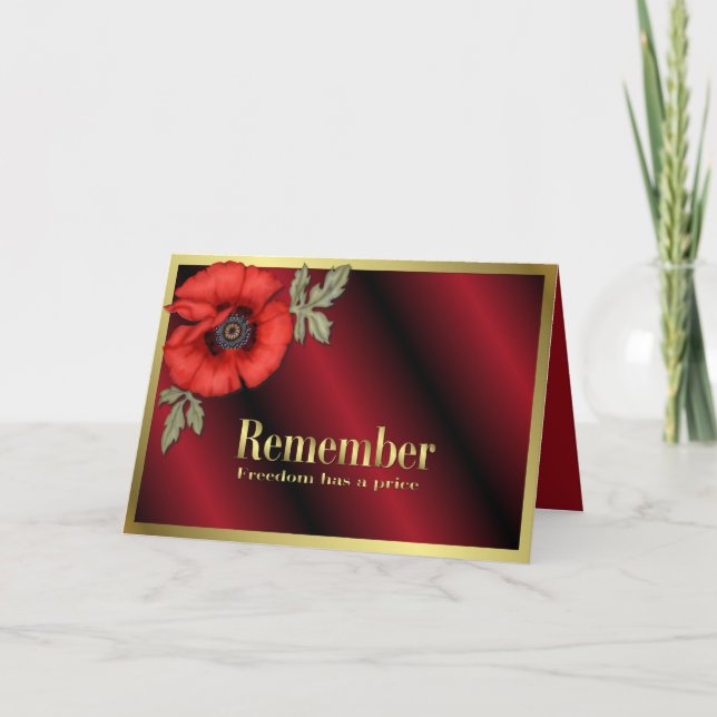 Remember Poppy Card (Front)