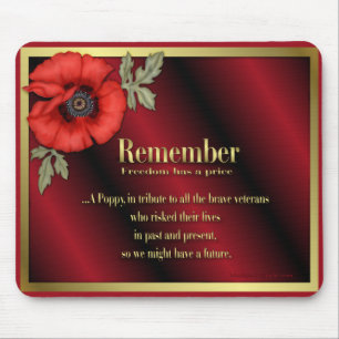 Remember Poppy Mouse Mat