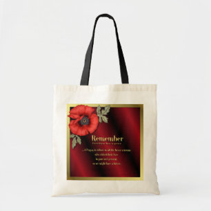 Remember Poppy Tote Bag